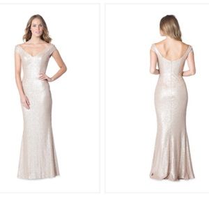 Gold sequin Bari Jay dress (size 10)